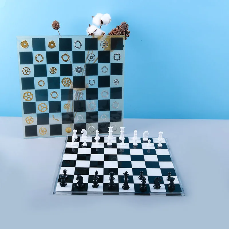 Форма для смолы 3D УФ-полимерная формочка в виде шахматных фигур инструменты