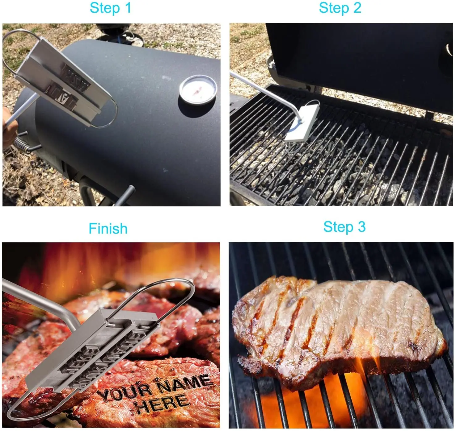 

BBQ Branding Iron Aluminum Alloy Barbecue Letter Printed Tool Set Babecue Steak Tool Meat Grill Forks BBQ Tool Kitchen Stuff