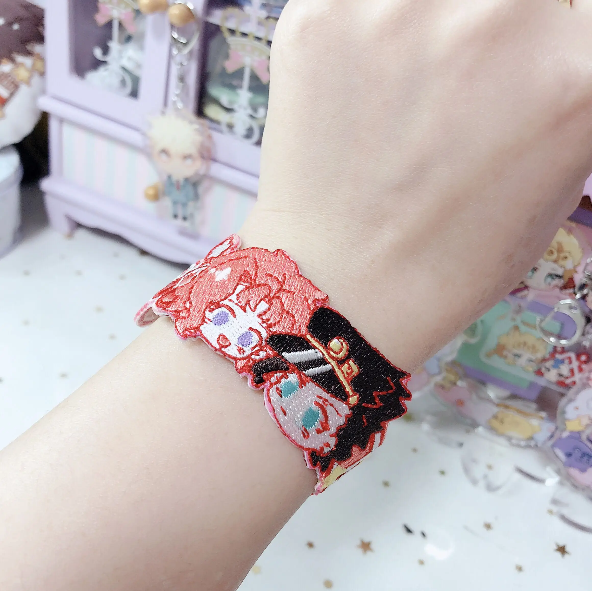 Браслет с вышивкой Невероятные приключения Джоджо|Реквизит для костюмов| |