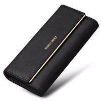 wallet women mobile phone bag brand designer female card cow leather long womens new wallets and purses ladies card holder purse