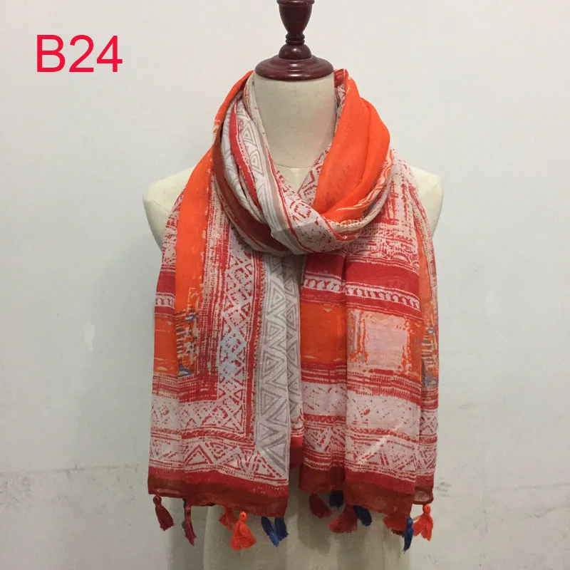 As photo Дизайн, Модный хлопковый и льняной шарф с голубым и белым фарфоровым принтом, шаль, женский пляжный Понч с бахромой - Цвет: As photo