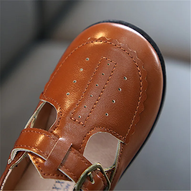 Новинка Весна 2020 мягкая кожаная обувь для девочек винтажная детская маленькая в