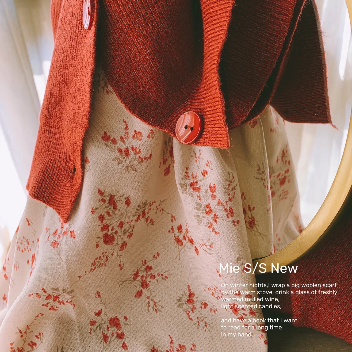 

[Spring Moon Brewing Tea] High-priced "Spring Flower Autumn Moon" Custom Color. Chiffon Floral Skirt Skirt A-line Skirt