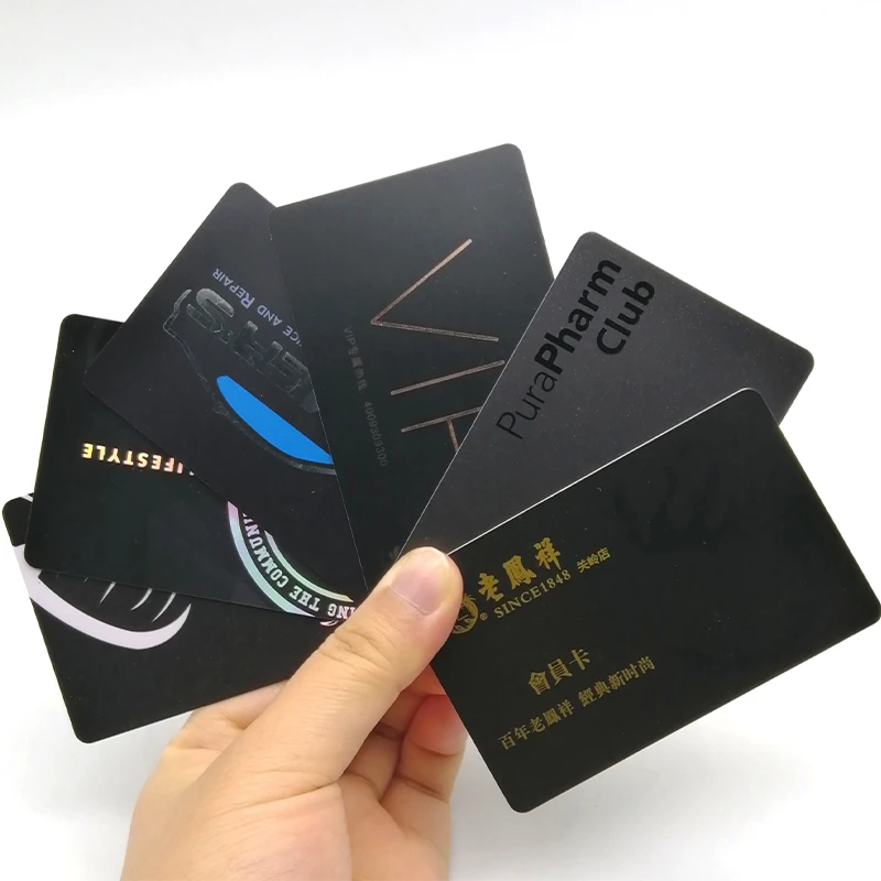 Пользовательская черная металлическая Кредитная карта серийный номер 100 шт./лот