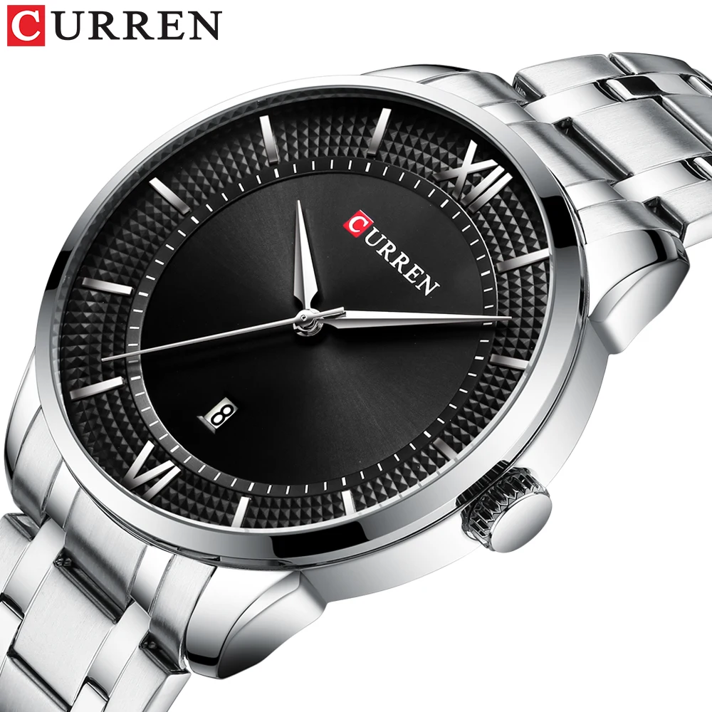 CURREN 2019 мужские часы из нержавеющей стали стильные бизнес с автоматической датой