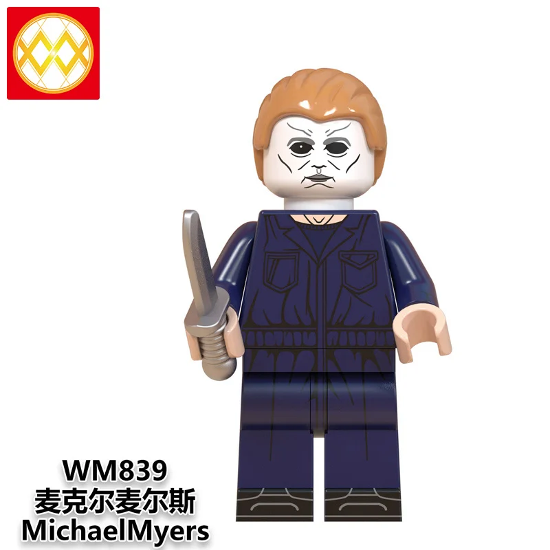 WM839 Фильм ужасов WM6075 ужас Хэллоуин Фредди Майерс Джек Скеллингтон зомби Эрика дравена Билла Джейсона строительные блоки игрушки для детей - Цвет: WM839