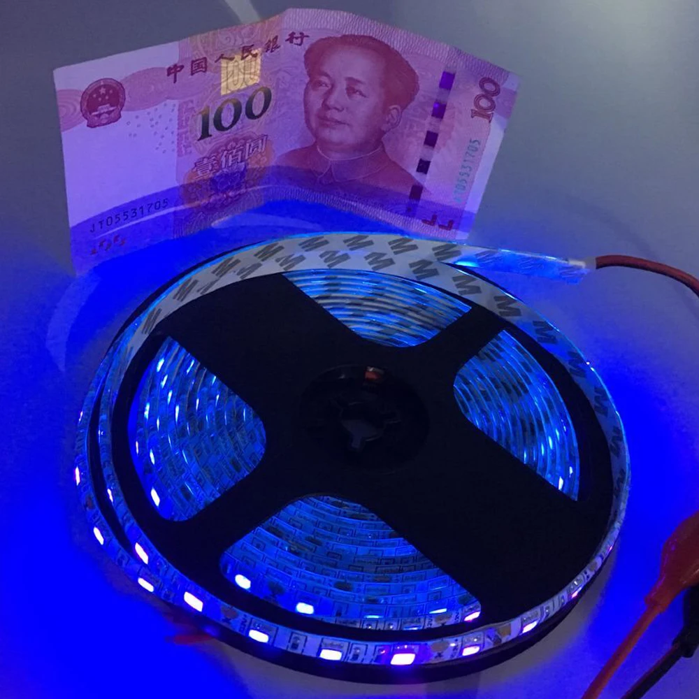 УФ светодиодный полосы светильник 3528 5050 SMD 60/120 s/m 395 405nm ультрафиолетовым
