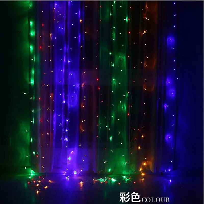 3*3 м 300LED сосулька занавес гирлянда 220 В новый год Рождество светодиодные сосульки