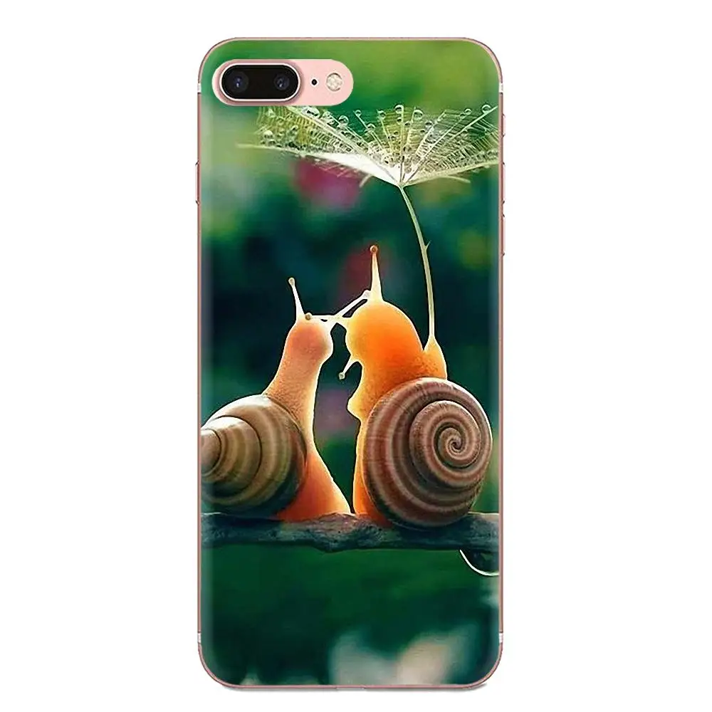 Задние противоударные Чехлы для Apple iPhone 4 4S 5 5C 5S SE 6 6S 7 8 11 Plus Pro X XS Max XR Snail Mushroom