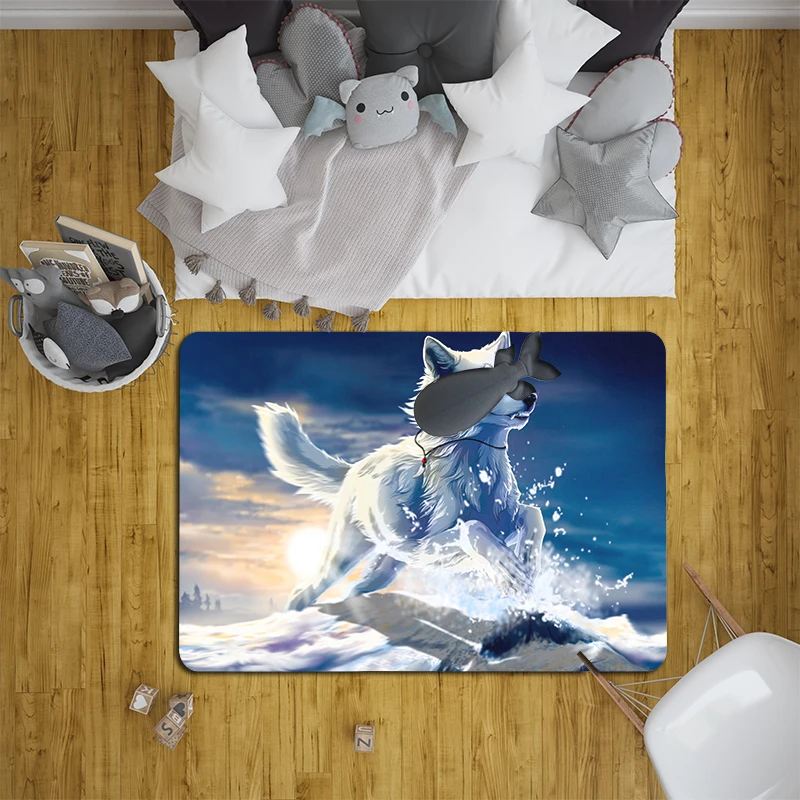 Коврик для входной двери Snow Wolf Противоскользящий коврик кухни ванной гостиной