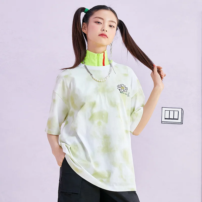

Футболка SEMIR женская с коротким рукавом, модный топ со смайликом, свободная рубашка с принтом, лето 2021