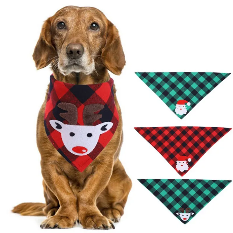 

Dog Bandanas Large Pet Scarf Pet Bandana For Christmas Dog WashableBow ties Collar Cat Dog Scarf Pet Accessories*