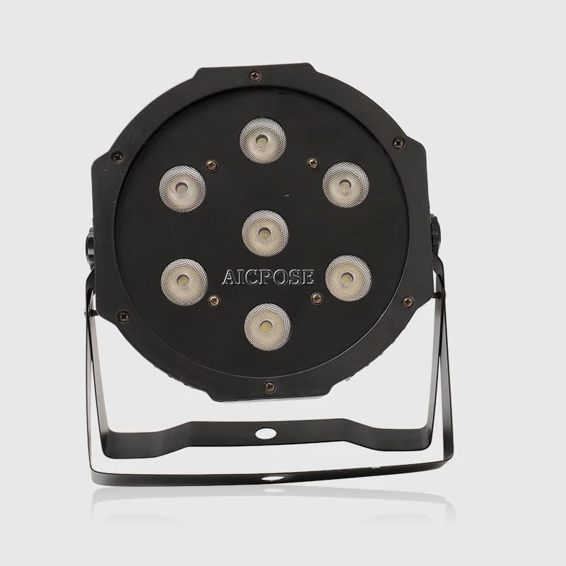 30 шт./лот 7*12 Вт светодиодные лампы 7x12 Par RGBW 4 в 1 плоские dmx512 дискотеки