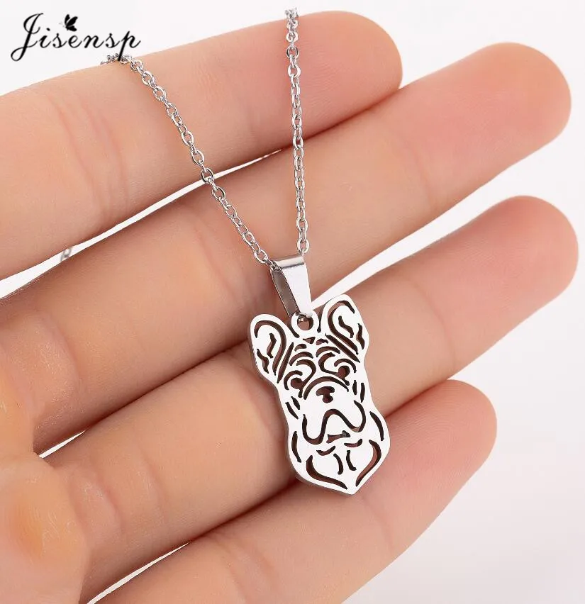 Ожерелье Jisensp из нержавеющей стали с уникальным дизайном ожерелье изящными
