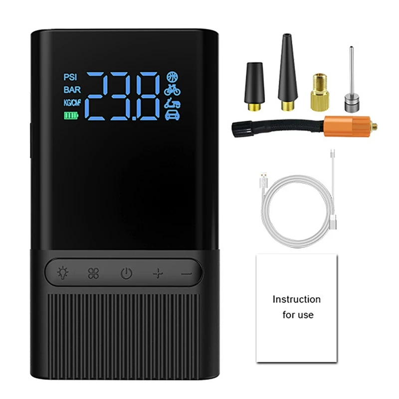 Портативный воздушный компрессор измеритель давления в шинах с ЖК дисплеем 150psi