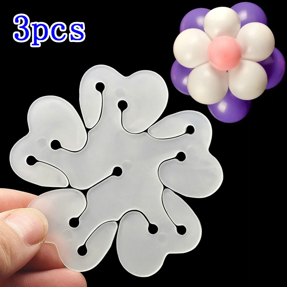 B 3pcs Новинка, 10 шт., Цветочные шары, декоративные аксессуары, зажим сливы, практичный, для дня рождения, свадьбы, вечеринки, пластиковый зажим, шары,@ 02 - Цвет: B 3pcs