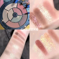 8 color holographic eye shadow palette shimmer matte glitter eyeshadow pallete pearlescent pigmented metallic makeup palette