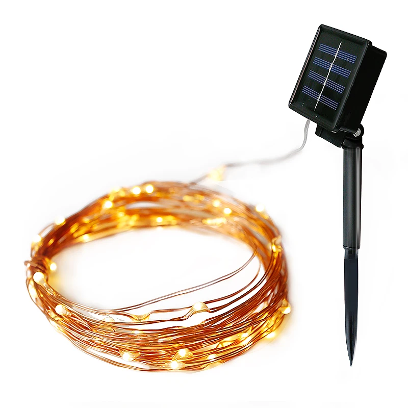 

10m100led Solar Outdoor Waterproof Copper Wire Lamp LED Lamp String Full Of Stars To Decorate Christmas Day Lamp Courtyard Villa