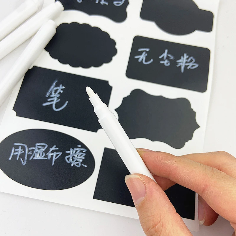 

White Liquid Chalk Pens for Wall Sticker Blackboard Kitchen Jar Convenient Removable Mark Pen Stationery