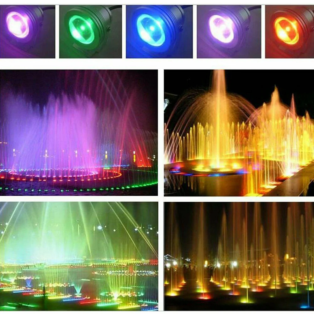 Погружной ночной фонтан подсветка для пруда RGB бассейн светодиодный лампы Алюминиевый подводный свет аквариум вечерние атмосфера дистанционное управление