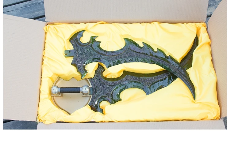 

125cm(49.2inch) 6.5KG Cosplay Wow Game Illidan Stormrage Warglaive of Azzinoth Game weapon Role Play Metal Weapon Prop Sword