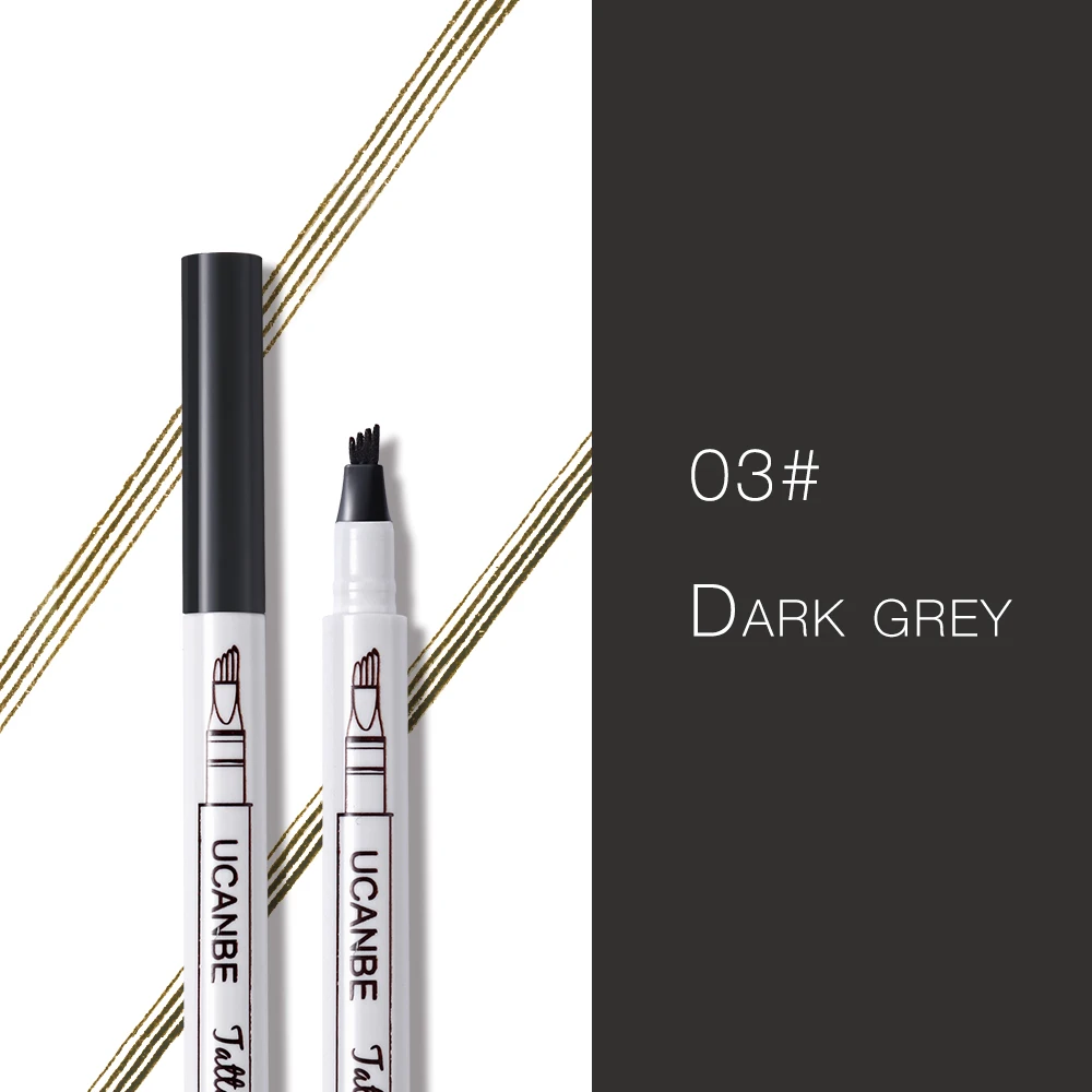 03 Dark Grey UCANBE бренд для бровей густой глаз лайнер для рисования макияж стойкие пигменты пудра для бровей - Цвет: 03 Dark Grey