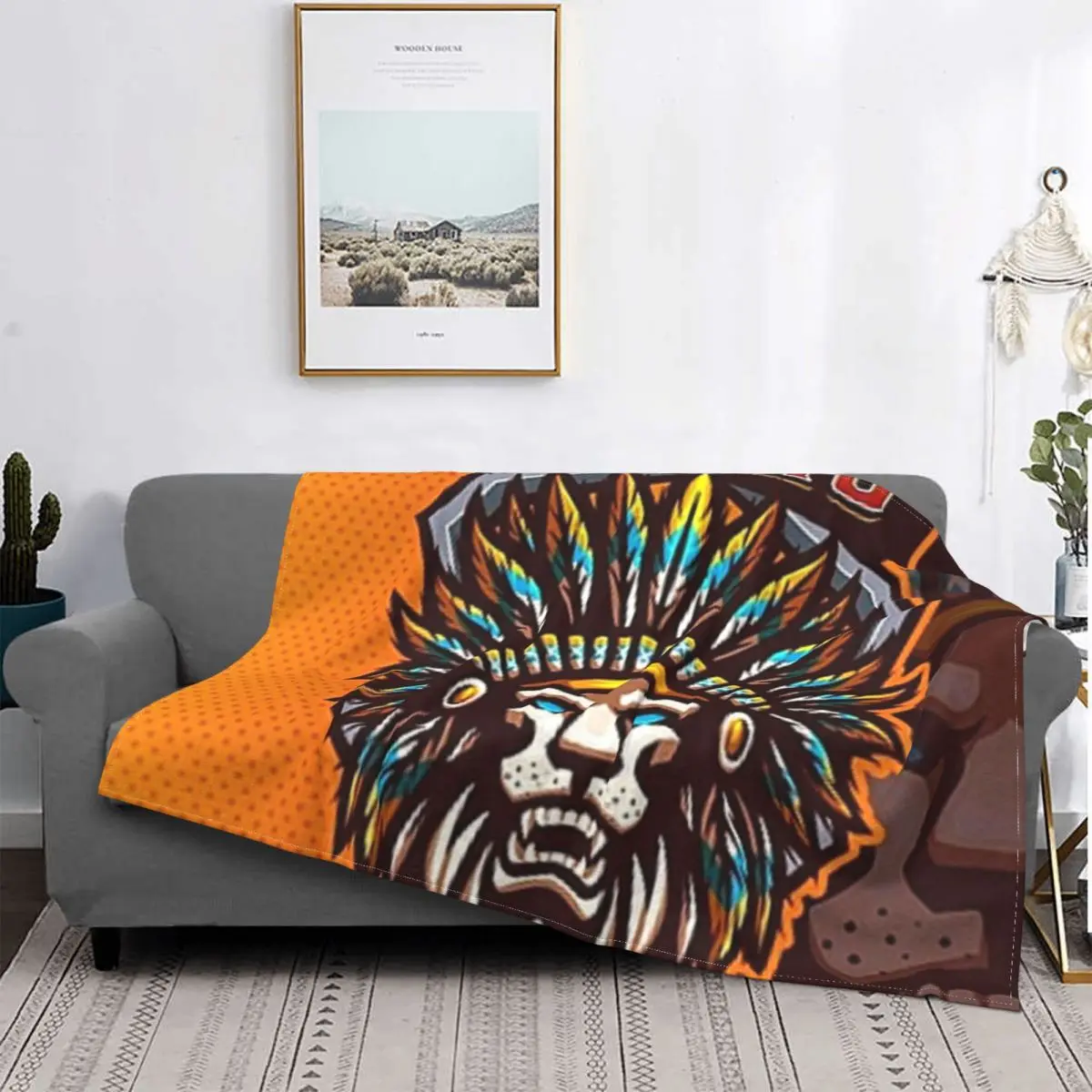 

Tribal Lion Blankets Flannel Portable Throw Blanket Sofa Throw Blanket for Home Bedroom Office Throws Bedspread Quilt