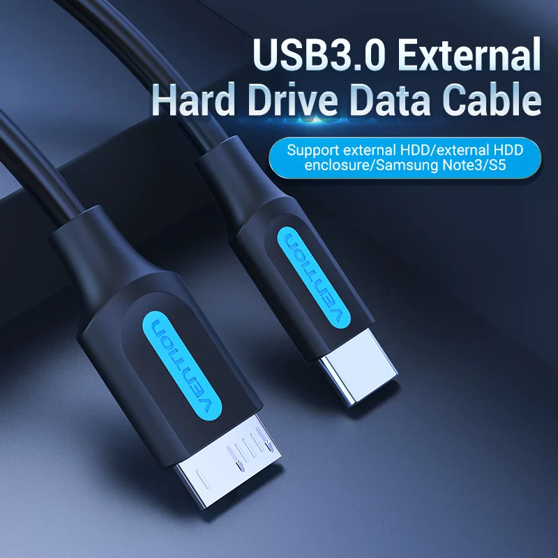 Фото Vention USB 3.0 Type C к Micro B кабельный разъем для SSD HDD внешний жесткий диск смартфон MacBook PC Vention USB 3.0 Type C к Micro B кабельный разъем для SSD HDD внешний жесткий диск смартфон MacBook PC