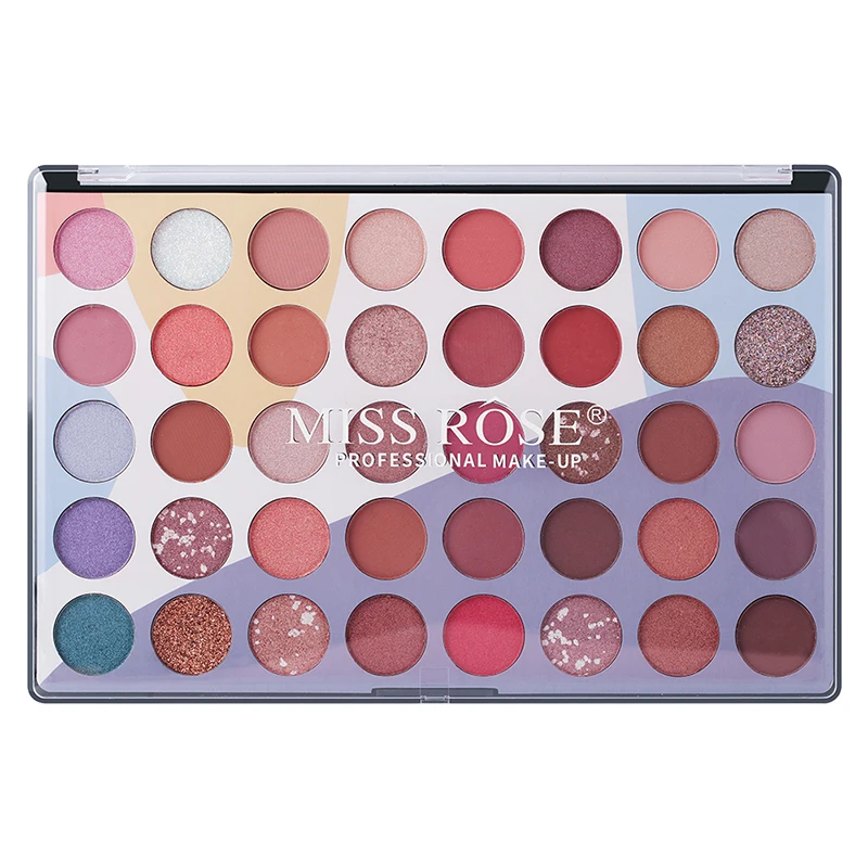 

MISS ROSE 40 Color Matte Eyeshadow Palette Earth Color Shimmer Glitter Earth Eye Shadow Cosmetic Makeup Tools Female Makeup