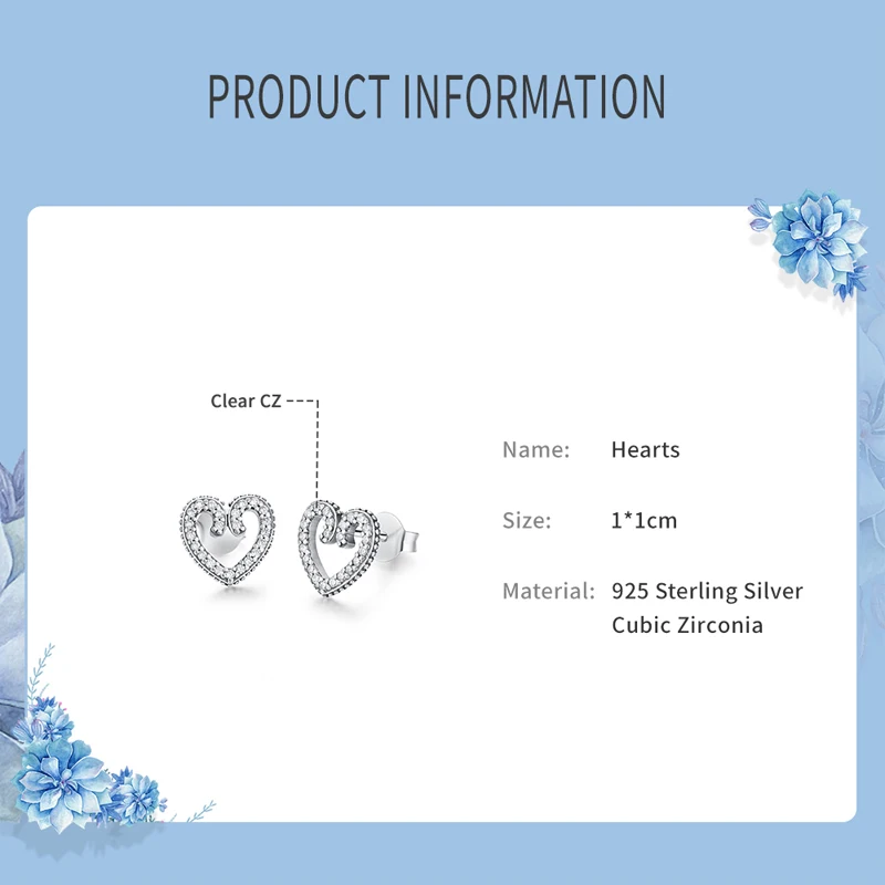 Женские серьги гвоздики из серебра 100% пробы с кристаллами|Серьги-гвоздики| |