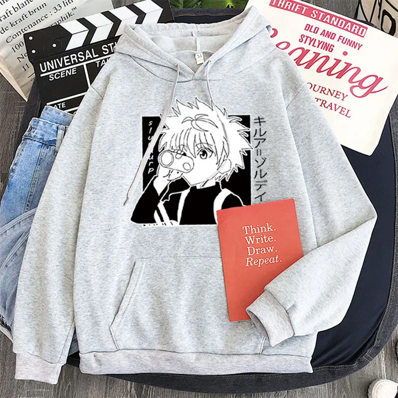 Толстовка унисекс с капюшоном Hunter X Killua Zoldyck | Женская одежда