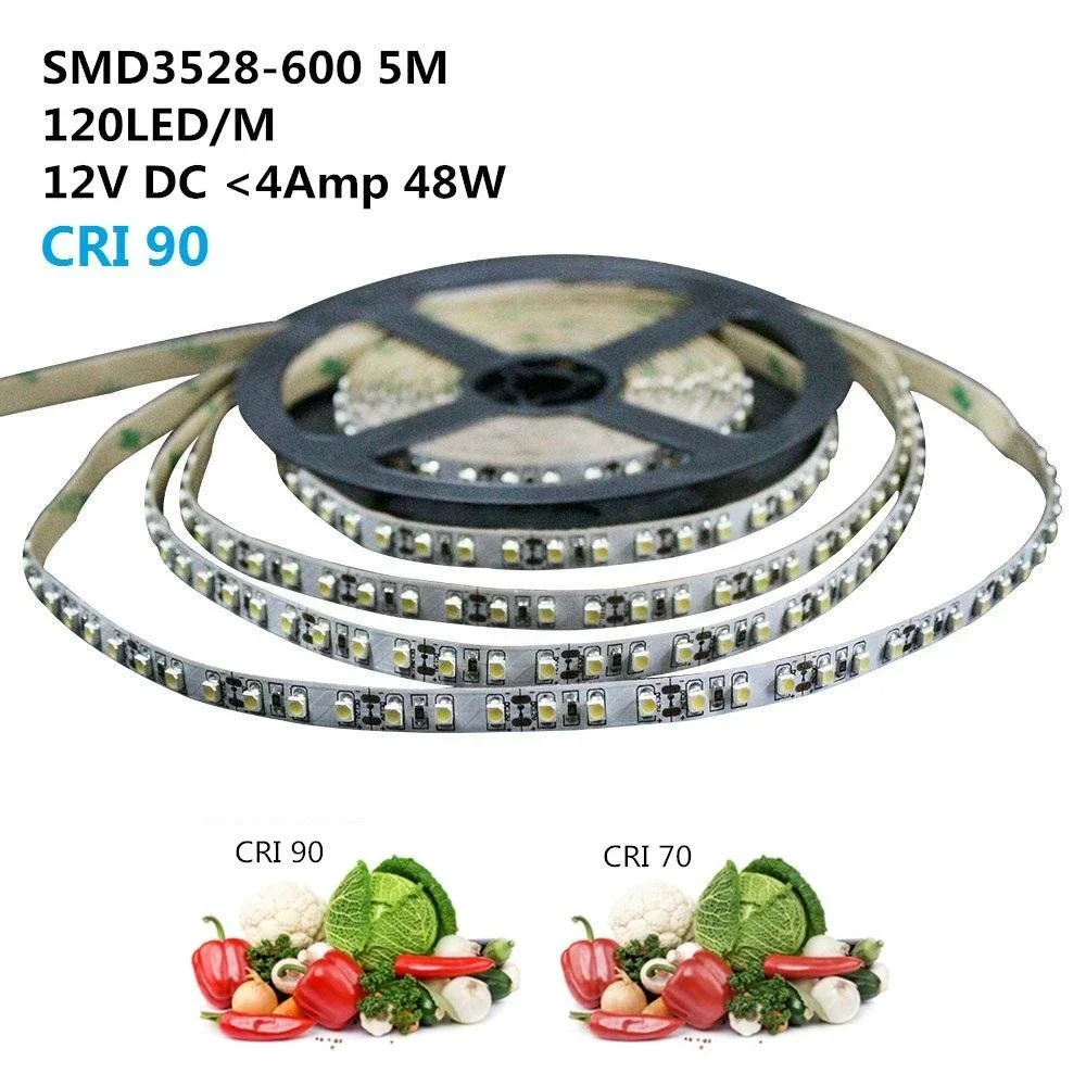 Гибкие светодиодные ленты CRI90 SMD3528 12 В постоянного тока 120 светодиосветодиодный
