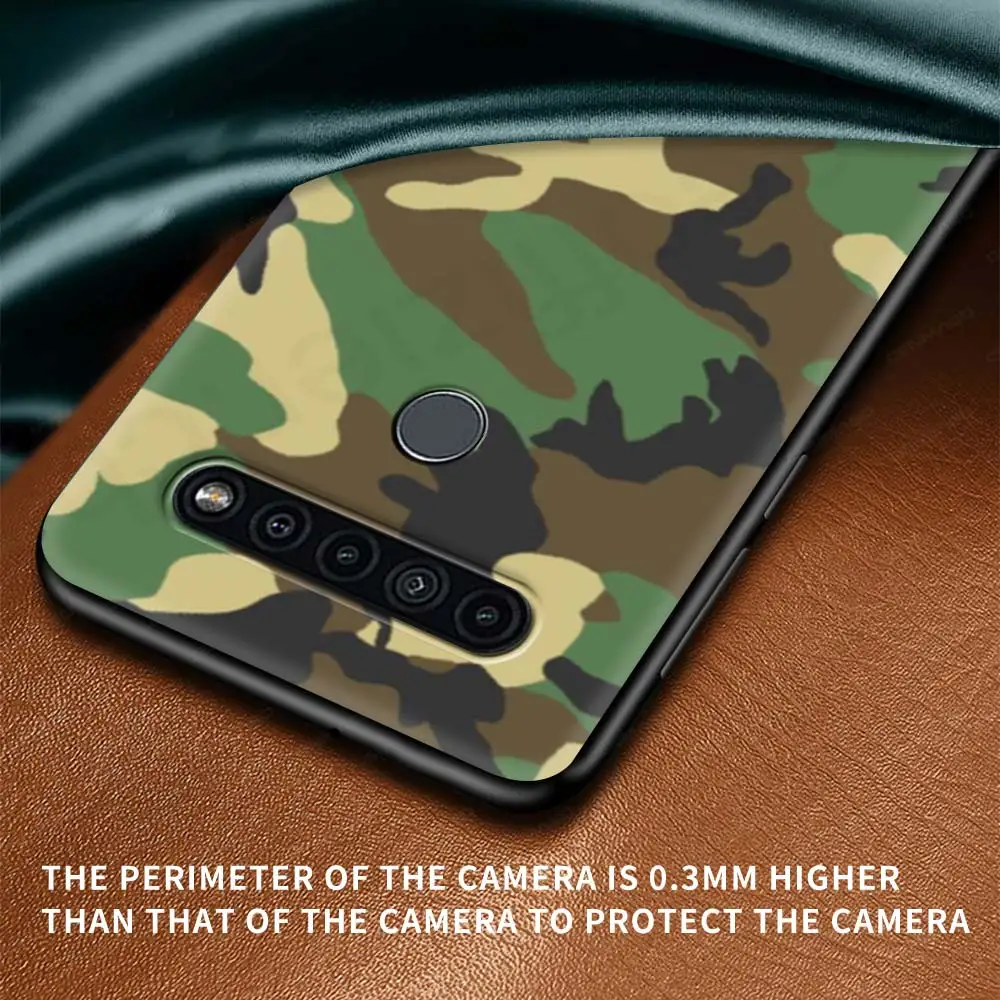 

Silicone Phone Case For LG K41S K61 K50 K50S G6 K40S K40 K71 G7 G8 K52 K51 Shockproof Soft Cover Funda Camouflage Pattern Army