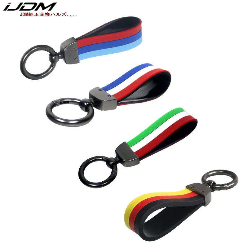 IJDM M Colored Power тема полоса нейлоновый ремешок с кольцом для ключей Audi BMW Mercedes Mini