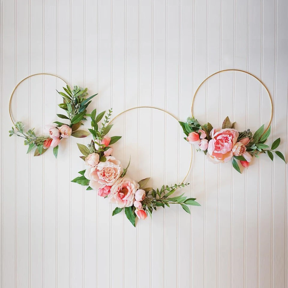 

Metal Garland Rattan Wreath Artificial Flowers DIY Leaf Kid Gift Wedding Decor Baby Shower Birthday Party Home Supplies