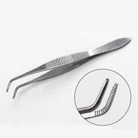 stainless steel surgical instrument dressing tweezers round head transverse tooth tissue tweezers with cotton ball disinfection