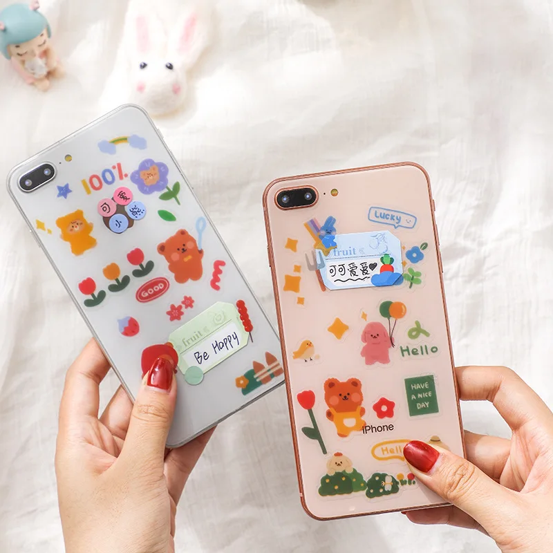 3 листа/упаковка декоративные наклейки в виде медведя | Канцтовары для офиса и