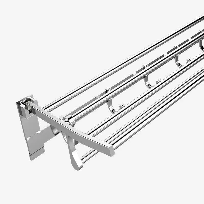 

Punch-free Seamless Thickened Towel Rack Space Aluminum Bathroom Rack Wall-mounted Toilet Towel Rack Toilet Toilet Rack G8091