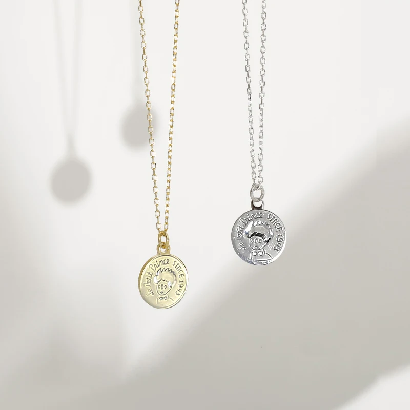 Цепочка Женская золотистая/серебристая ожерелье под ключицу Маленького принца с