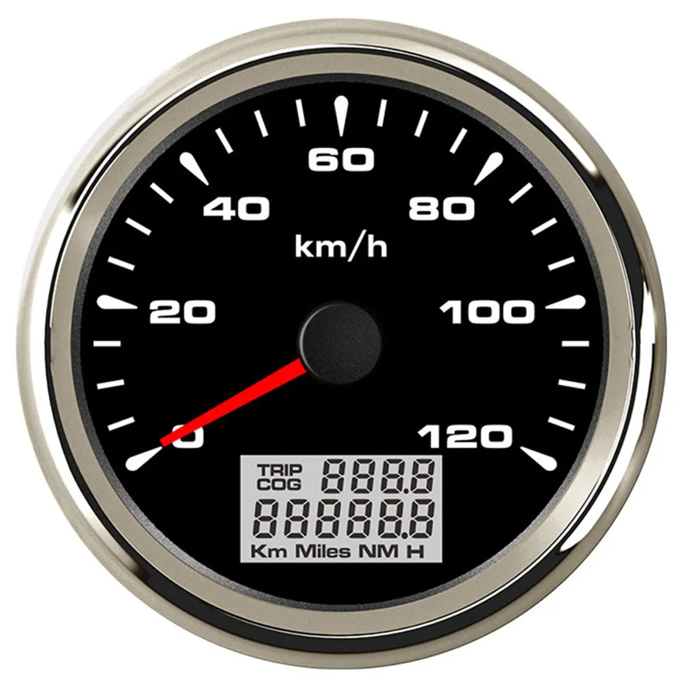BS 120kmh 85 мм спидометры gps 0-200 км/ч водонепроницаемый gps Спидометр измерительные приборы для поездок для автомобиля грузовика мотоцикла 9-32 в 8 цветов света - Цвет: BS 120kmh
