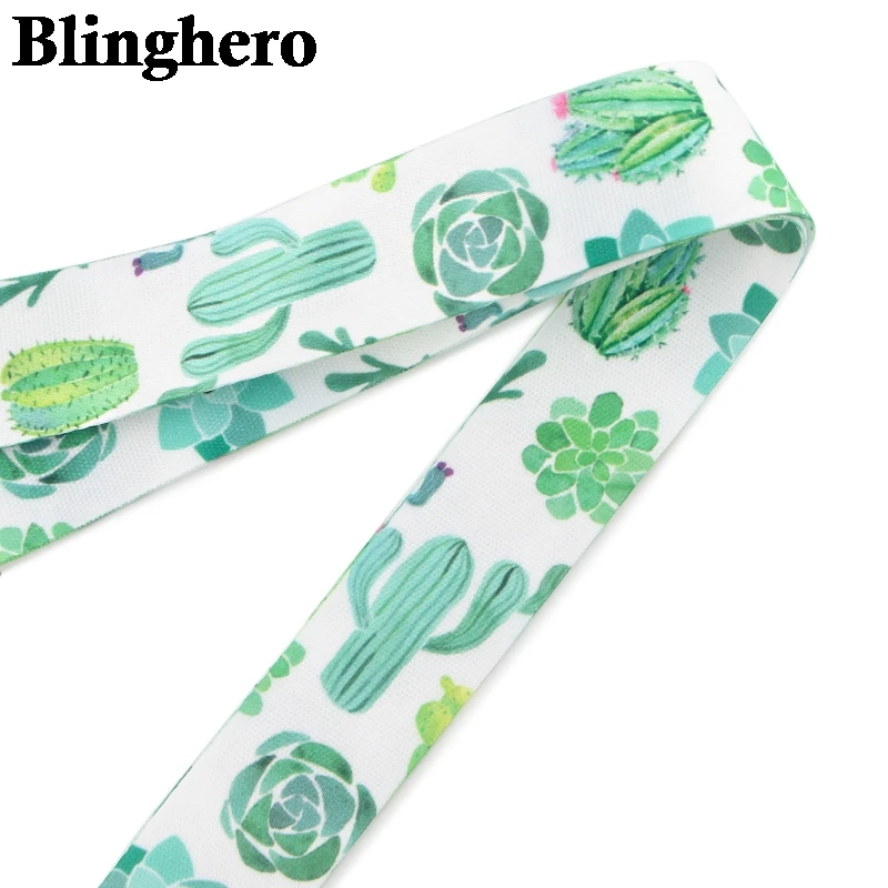 Ремешки на шею с изображением кактуса CA1056 зеленые ремешки для шеи растений