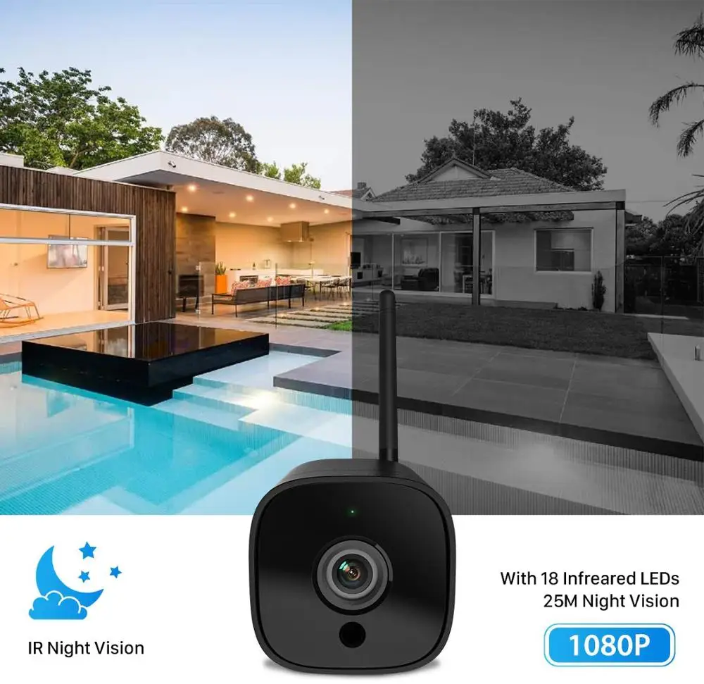 

5MP Wifi IP Camera Outdoor IR Night 1080P HD 2MP Surveillance Security Camera Audio record Bullet Wireless Camera IP Onvif P2P