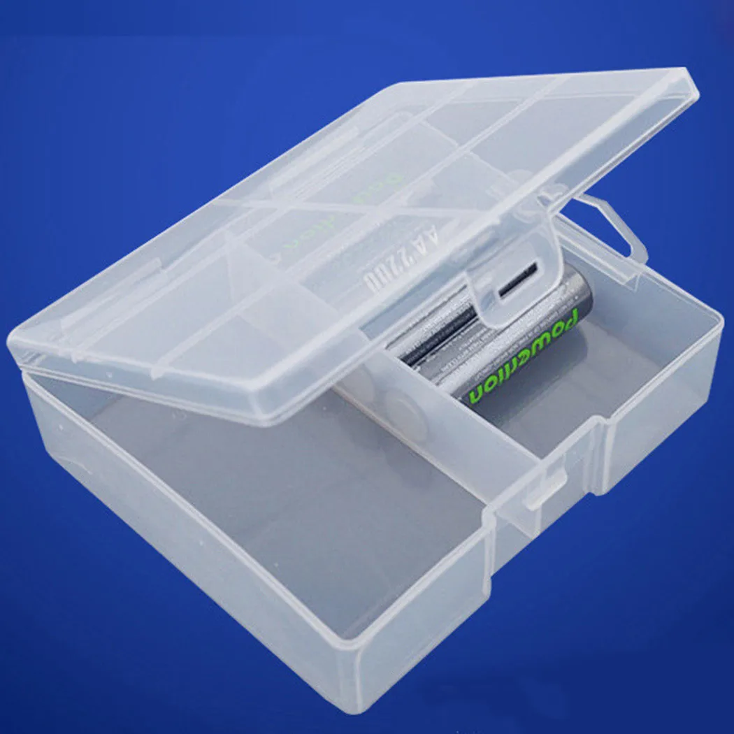 

1 X AA Battery Case 12.2*9.2*3.2cm Transparent Plastic Battery Storage Box For Placed 24pcs AA Battery