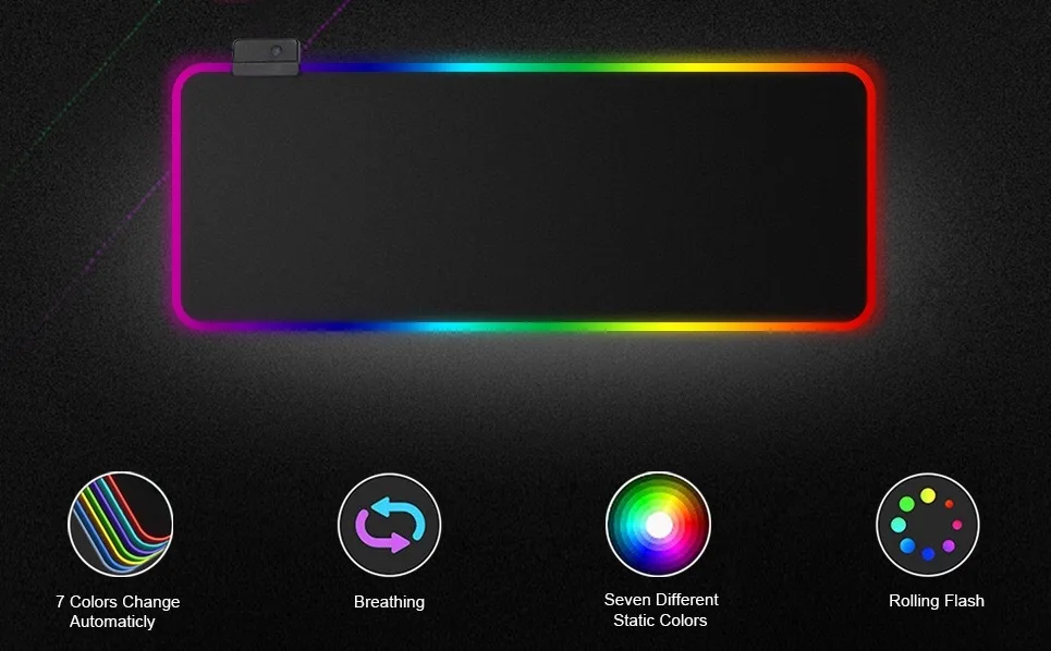 Светодиодная подсветка игровая мышь Mause Pad Gamer RGB негабаритная светящаяся клавиатура для DOTA коврик для мыши Rainbow Six Siege World Of Warcraft