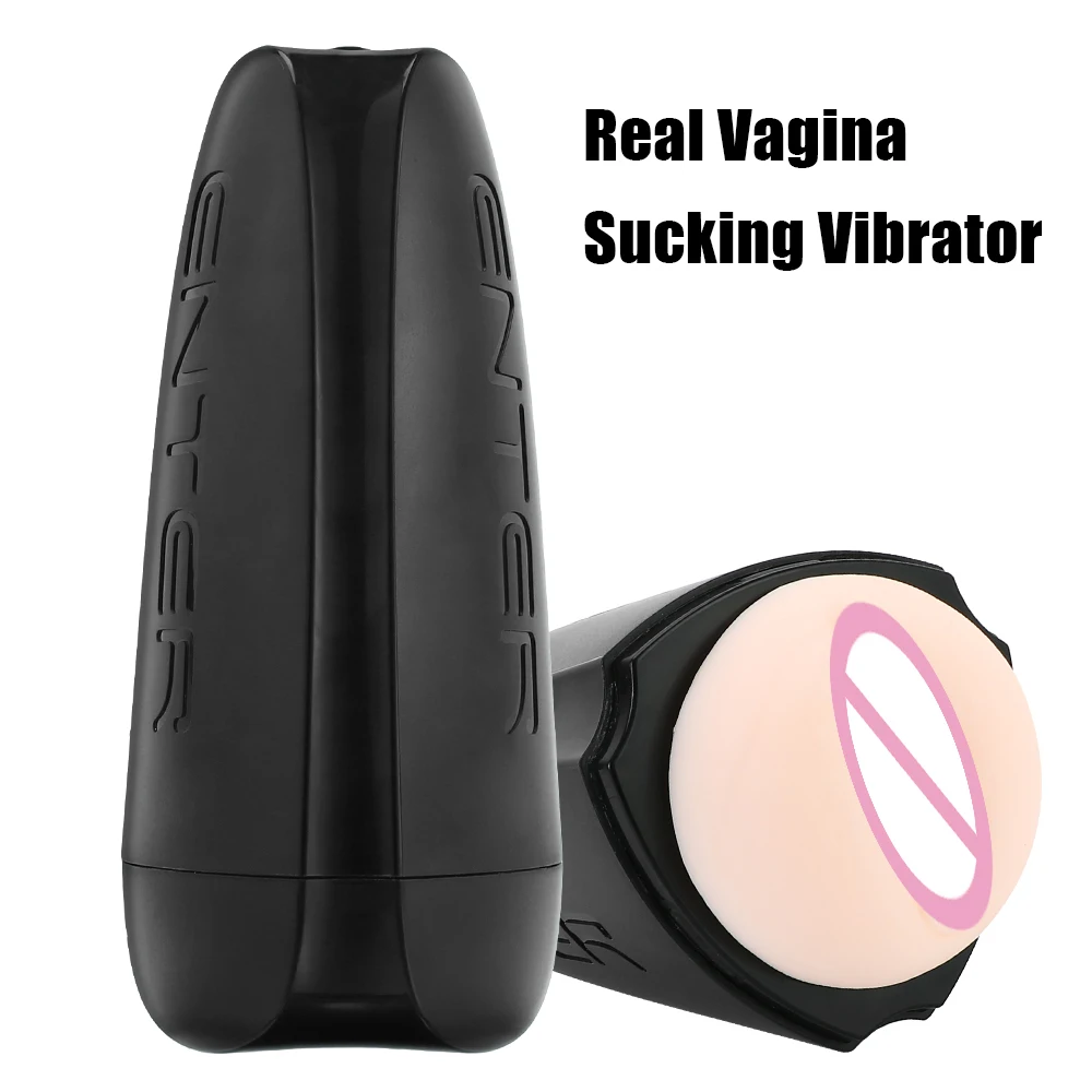 

12 Modes Vibrator Penis Pump Male Masturbation Cup Soft TPE Vagina Real Pussy Penis Glans Sucking Stimulator Sex Toys for Men