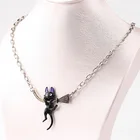 Ожерелье с подвеской в виде черного кота из аниме служба доставки Кики, милая бижутерия Хаяо Миядзаки для косплея для женщин, подарок аксессуары для девочек