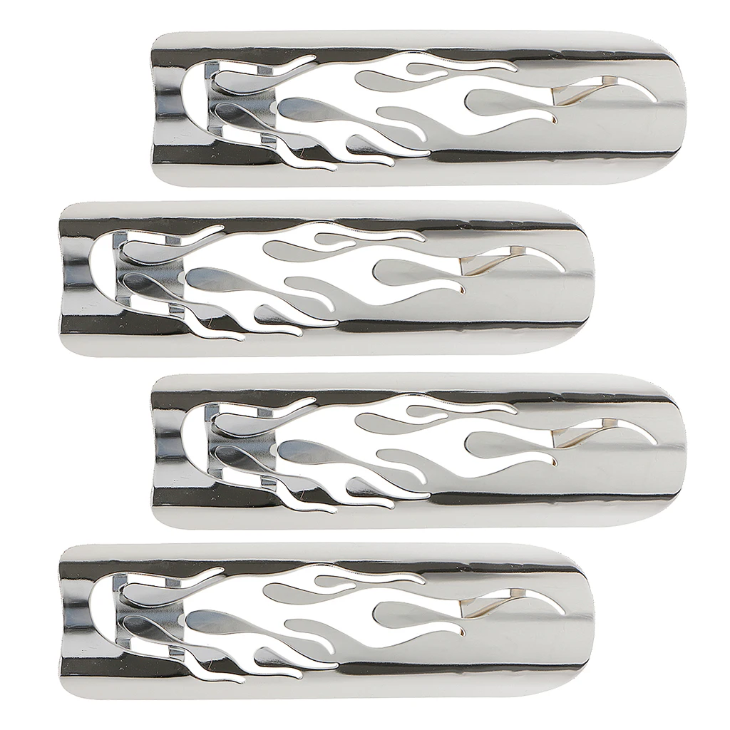 4 пронзенных пламени выхлопной трубы тепловой щит крышка гвардии для Harley круиз