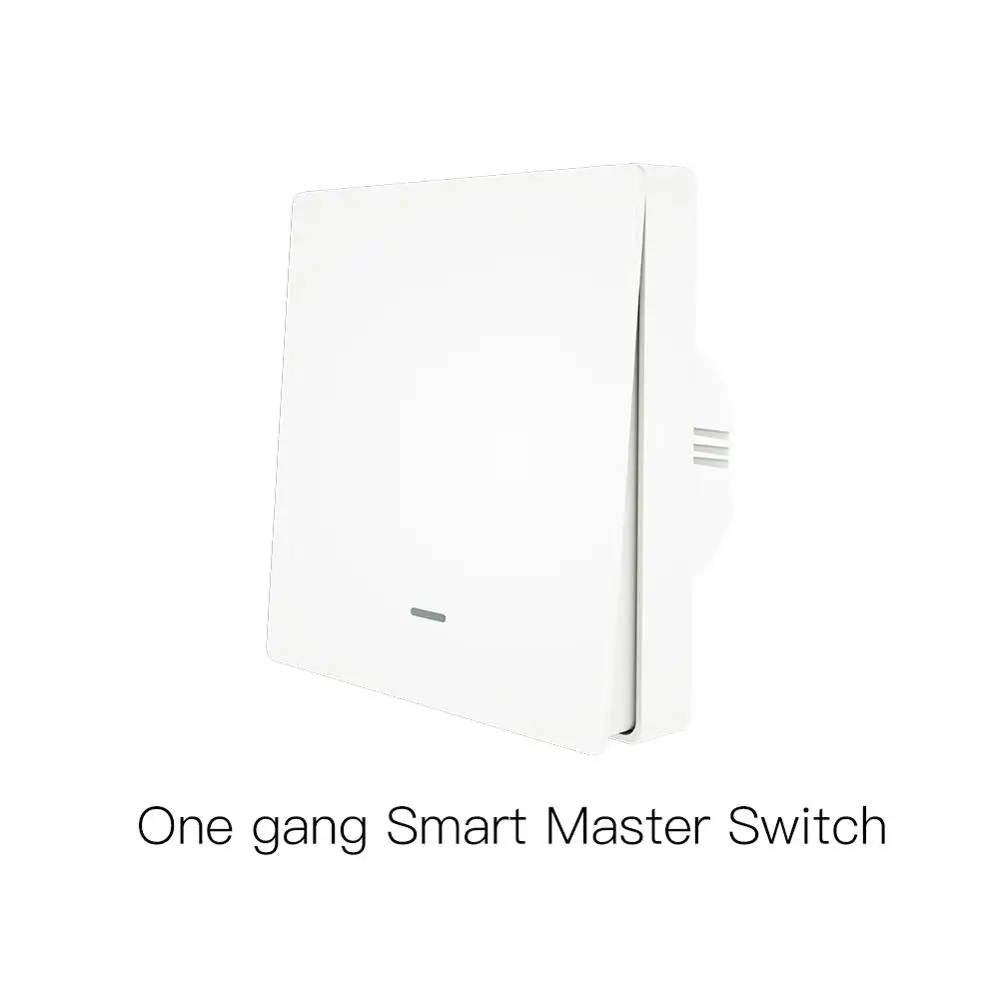 1 Gang Master Switch WI-FI "Умный" настенный wi-fi-выключатель RF433 кнопочный переключатель 1/2/3 банды Великобритании/ЕС Стандартный приложение Smart Life Беспроводной светильник переключатель дистанционного управления голосовым Управление - Цвет: 1 Gang Master Switch