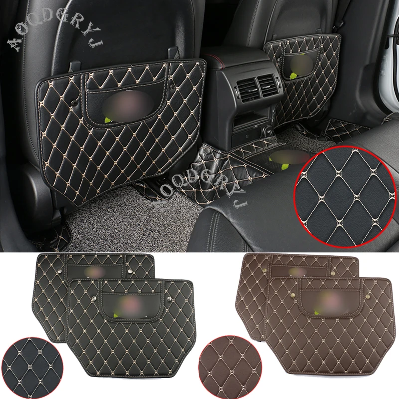 

Car Styling for Jaguar F-PACE 2016-2020 Artificial Leather Car Seat Protection Backseat Kick Mat Anti Mud Dirt 2pcs