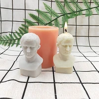 3d figurine agrippa candle mold resin clay sculpture mould for table decor